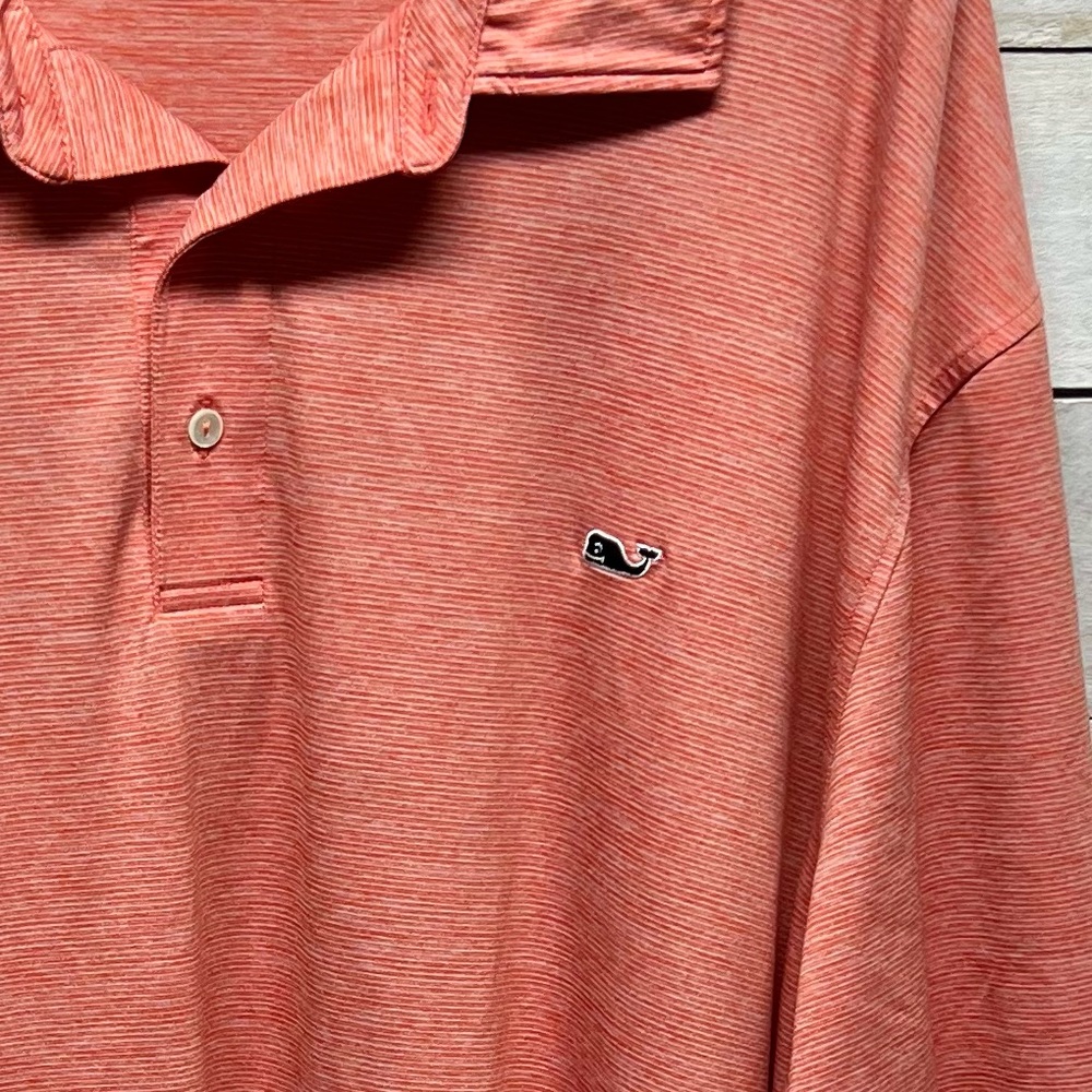 Vineyard Vines Performance Shirt Mens 5XB Orange PoloS tretch Short Sleeve - Picture 3 of 8